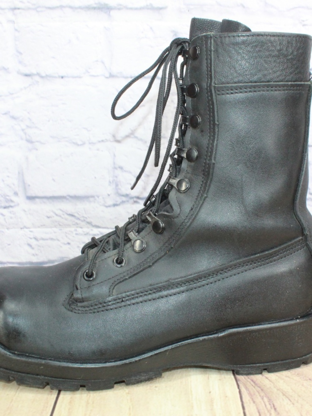 Belleville 360ST USA Tactical Military Leather Steel Toe Black Boots Size 105 M